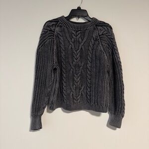 Free People Charcoal Black Knit Sweater